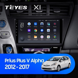 Штатная магнитола Teyes X1 4G 2/32 Toyota Prius Plus V Alpha LHD RHD (2012-2017) Тип-А