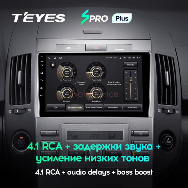 Штатная магнитола Teyes SPRO Plus 6/128 Toyota Corolla Verso AR10 (2004-2009) F2