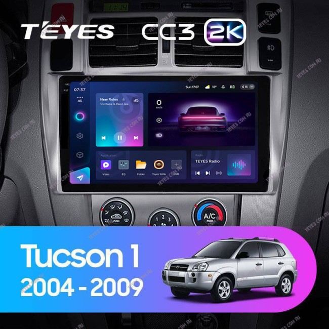 Штатная магнитола Teyes CC3 2K 4/64 Hyundai Tucson 1 (2004-2009)