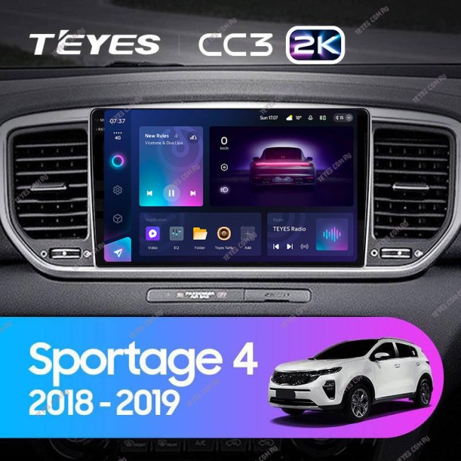 Штатная магнитола Teyes CC3 2K 6/128 Kia Sportage 4 QL (2018-2020) Тип-A