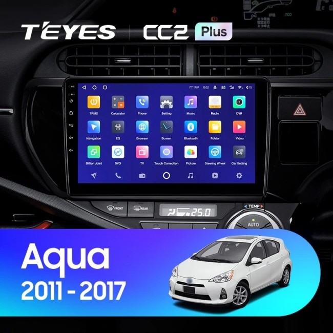 Штатная магнитола Teyes CC2L Plus 1/16 Toyota Aqua (2011-2017) правый руль