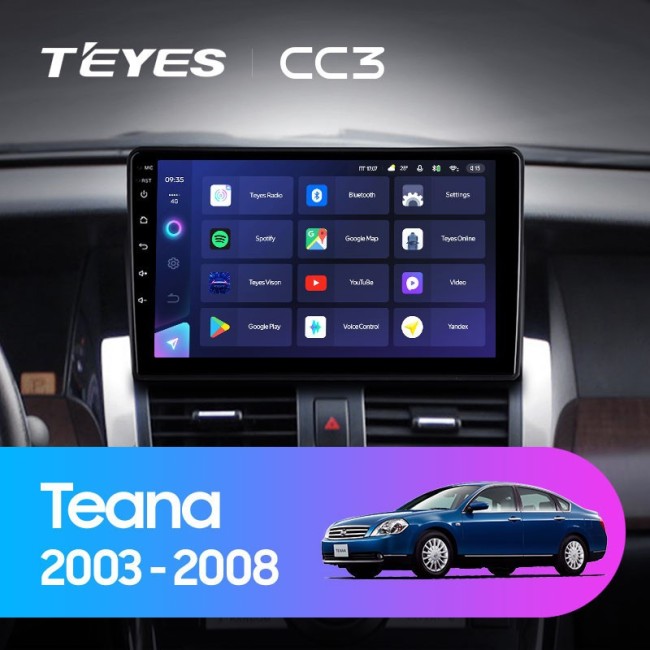 Штатная магнитола Teyes CC3 4/64 Nissan Teana J31 (2003-2008)