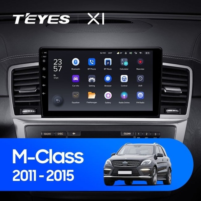 Штатная магнитола Teyes X1 4G 2/32 Mercedes-Benz ML-Class W166 (2011-2015)