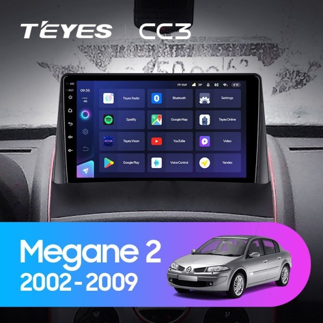 Штатная магнитола Teyes CC3 360 6/128 Renault Megane 2 (2002-2009)