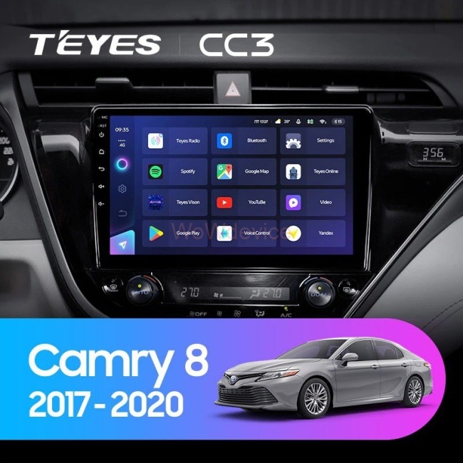 Штатная магнитола Teyes CC3 360 6/128 Toyota Camry 8 XV 70 (2017-2020) Тип-B