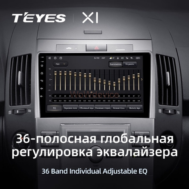 Штатная магнитола Teyes X1 4G 2/32 Toyota Corolla Verso AR10 (2004-2009) F2
