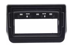 Рамка магнитолы 9.0" (цв.Глянцевый Черный) для HYUNDAI H-1 2019+; Grand Starex 2018+