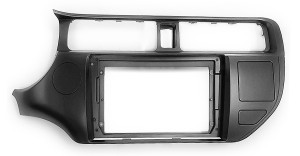 Рамка магнитолы 9.0" (цв.Черный) для KIA Rio (UB), K3, Pride 2011-2015 Левый руль