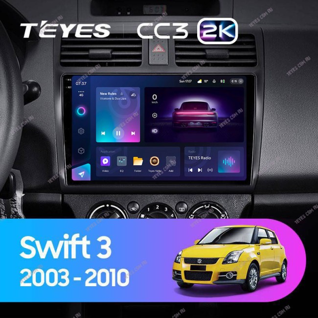 Штатная магнитола Teyes CC3 2K 4/64 Suzuki Swift 3 (2003-2010)