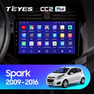 Штатная магнитола Teyes CC2 Plus 3/32 Chevrolet Spark M300 (2009-2016)