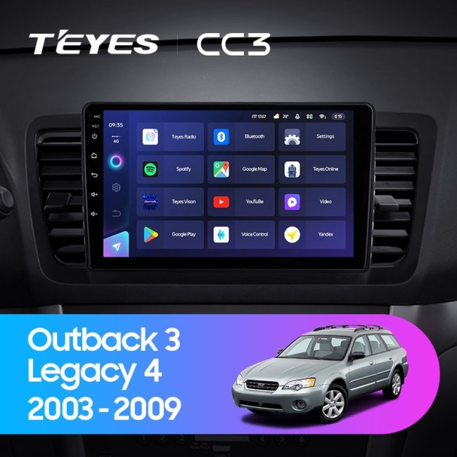 Штатная магнитола Teyes CC3 3/32 Subaru Outback 3 (2003-2009)