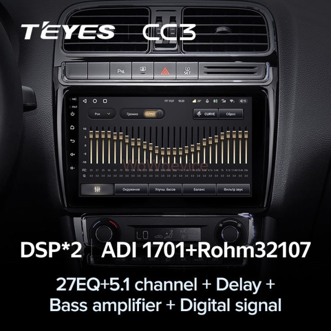 Штатная магнитола Teyes CC3 6/128 Volkswagen Polo 5 (2008-2020) Штатная магнитола Teyes CC3 6/128 Volkswagen Polo 5 (2008-2020)