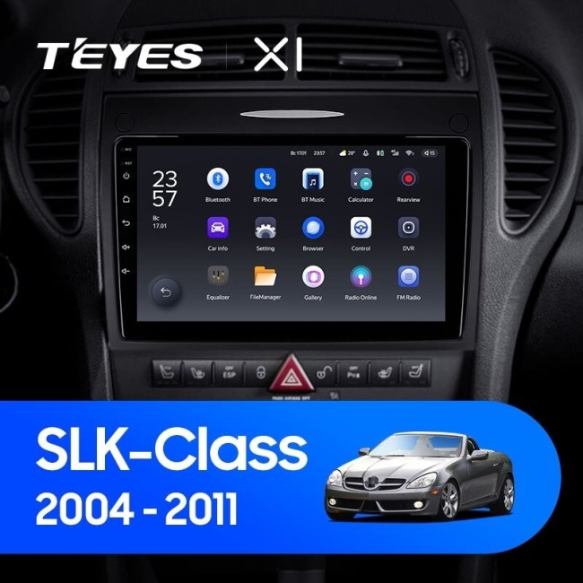 Штатная магнитола Teyes X1 4G 2/32 Mercedes-Benz SLK-Class R171 (2004-2011)