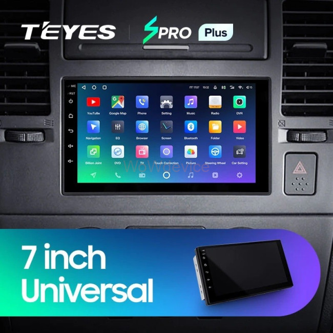 Штатная магнитола Teyes SPRO Plus 4/32 Универсал 7" Штатная магнитола Teyes SPRO Plus 4/32 Универсал 7"