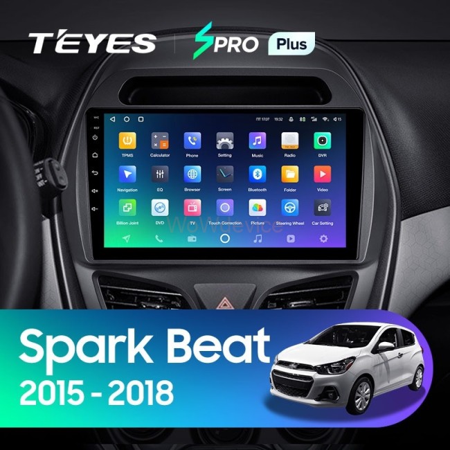 Штатная магнитола Teyes SPRO Plus 4/32 Chevrolet Spark Beat (2015-2018) F2