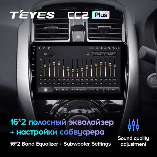 Штатная магнитола Teyes CC2 Plus 4/32 Nissan Latio N17 (2014-2016) Правый руль