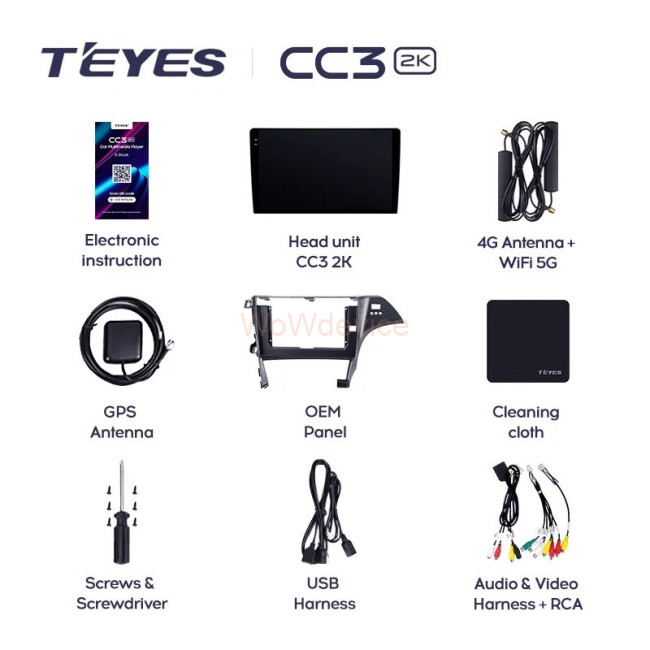 Штатная магнитола Teyes CC3 2K 360 6/128 Toyota Prius 3 XW30 (2009-2015) F2 правый руль