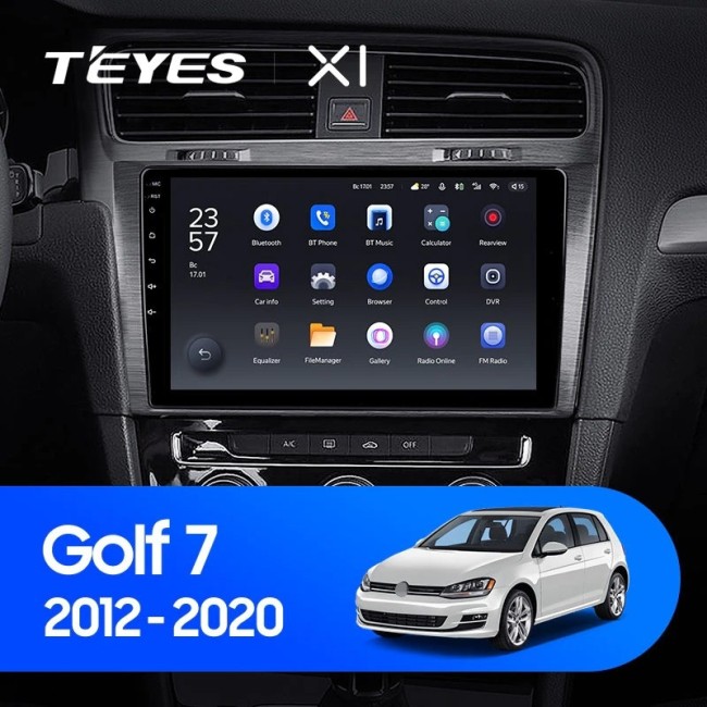 Штатная магнитола Teyes X1 4G 2/32 Volkswagen Golf 7 (2012-2020) F2 Тип-В