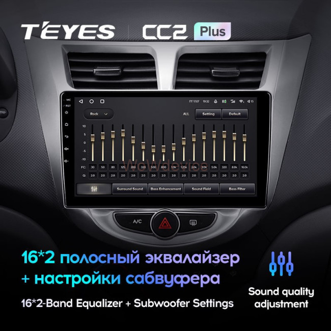 Штатная магнитола Teyes CC2L Plus 1/16 Hyundai Solaris 1 (2010-2016)