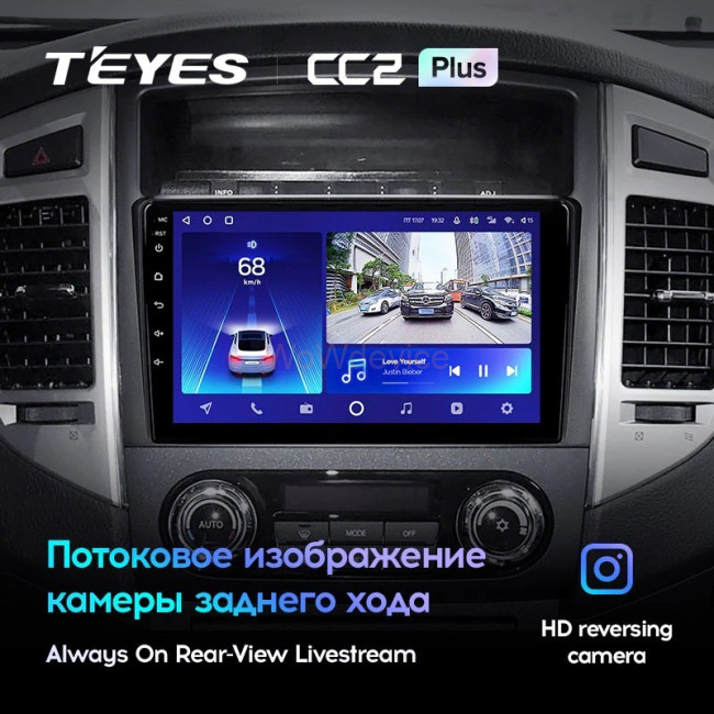 Штатная магнитола Teyes CC2L Plus 1/16 Mitsubishi Pajero 4 V80 V90 (2006-2014) Тип-A