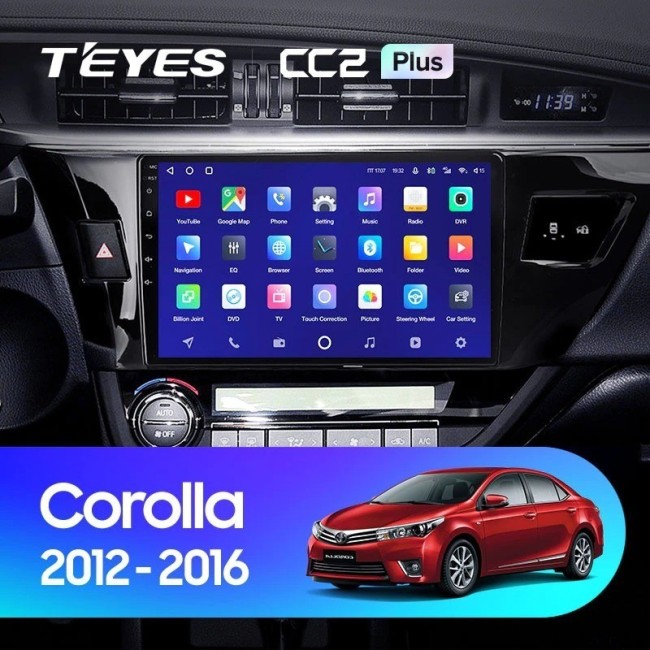 Штатная магнитола Teyes CC2L Plus 1/16 Toyota Corolla (2012-2016) Тип-A