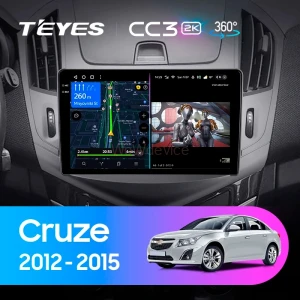 Штатная магнитола Teyes CC3 2K 360 6/128 Chevrolet Cruze J300 J308 (2012-2015)
