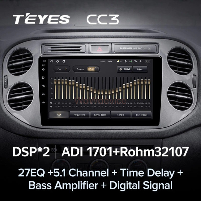 Штатная магнитола Teyes CC3 6/128 Volkswagen Tiguan 1 NF (2006-2017) F1