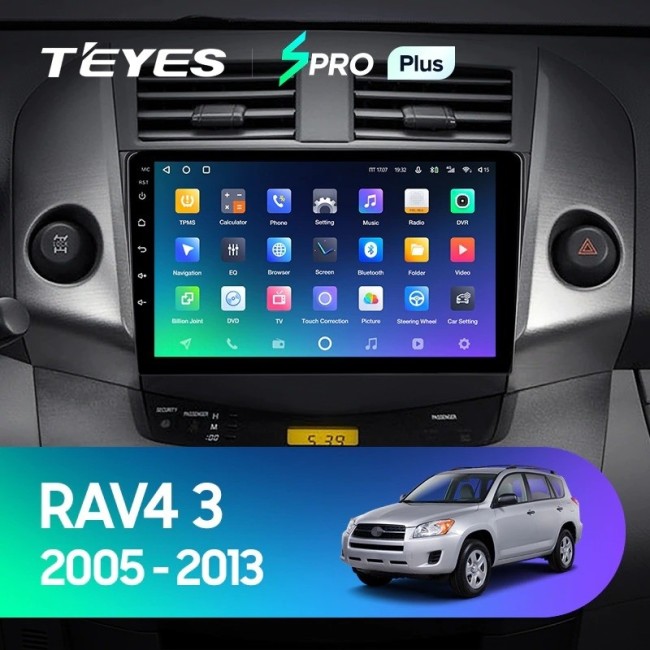 Штатная магнитола Teyes SPRO Plus 6/128 Toyota RAV4 3 XA30 (2005-2013) 9"