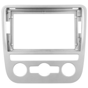 Рамка магнитолы 9.0" (цв.Серебро) для VOLKSWAGEN Scirocco 2009-2014 Климат