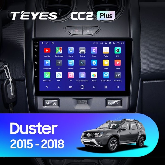 Штатная магнитола Teyes CC2 Plus 4/64 Renault Duster (2015-2018)