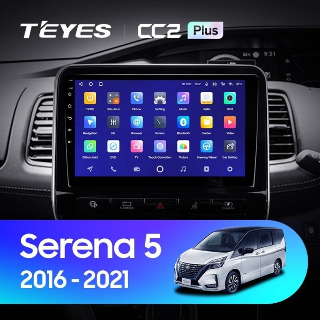Штатная магнитола Teyes CC2L Plus 1/16 Nissan Serena 5 V C27 (2016-2021) F1 правый руль