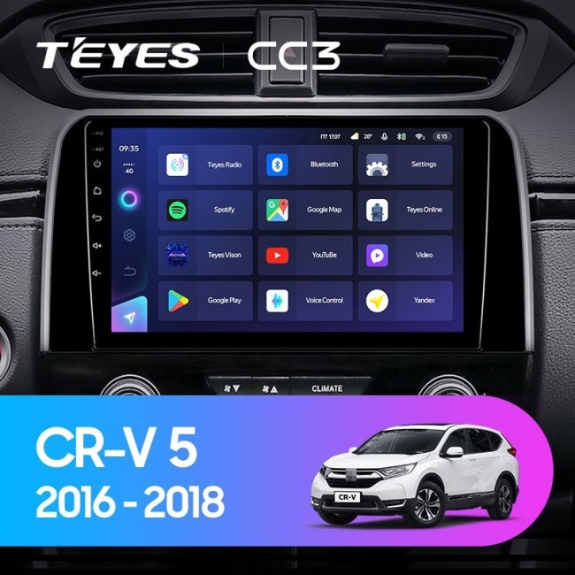 Штатная магнитола Teyes CC3 3/32 Honda CR-V 5 RT RW (2016-2018)