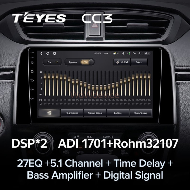 Штатная магнитола Teyes CC3 3/32 Honda CR-V 5 RT RW (2016-2018) Штатная магнитола Teyes CC3 3/32 Honda CR-V 5 RT RW (2016-2018)
