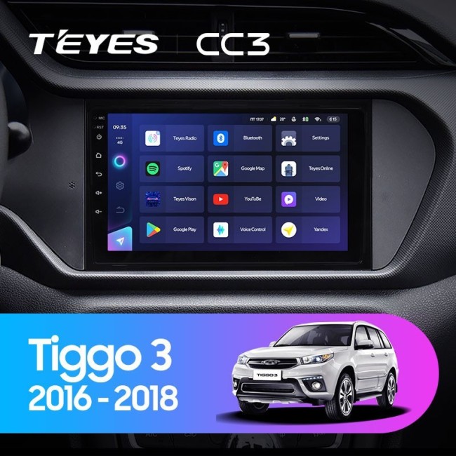 Штатная магнитола Teyes CC3 4/64 Chery Tiggo 3 (2016-2018)