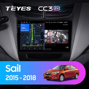 Штатная магнитола Teyes CC3 2K 360 6/128 Chevrolet Sail (2015-2018)
