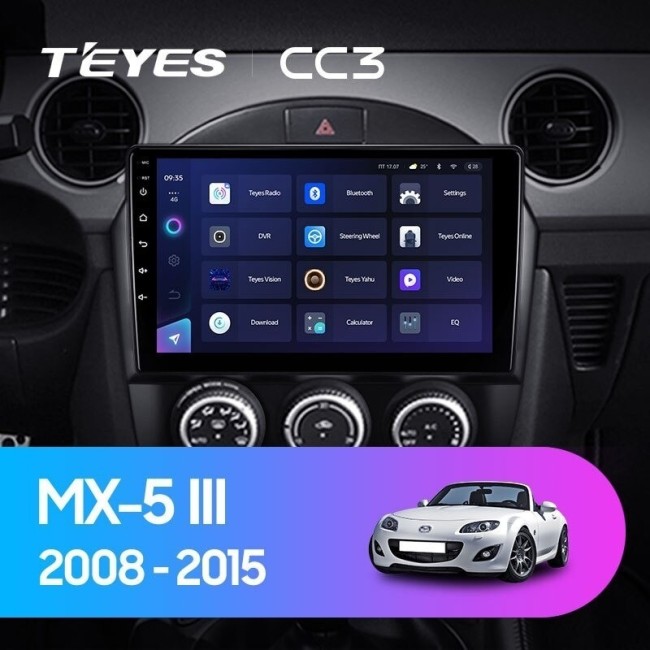 Штатная магнитола Teyes CC3 360 6/128 Mazda MX-5 (2008-2015)