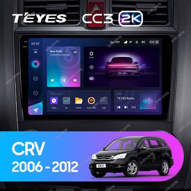 Штатная магнитола Teyes CC3 2K 3/32 Honda CR-V 3 RE (2006-2012)