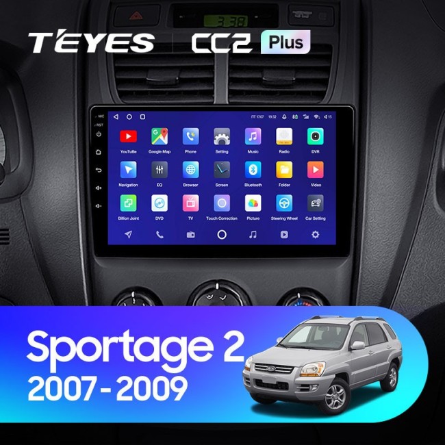 Штатная магнитола Teyes CC2 Plus 4/64 Kia Sportage 2 (2007-2009)