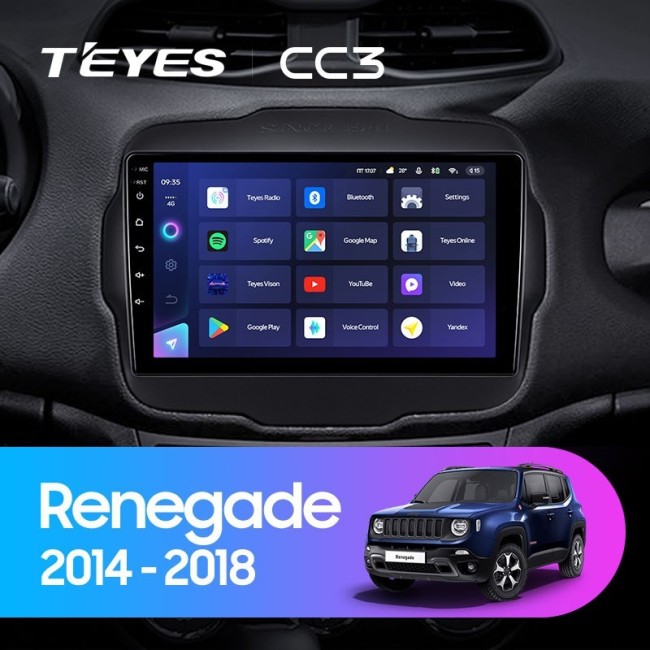 Штатная магнитола Teyes CC3 4/64 Jeep Renegade (2014-2018)