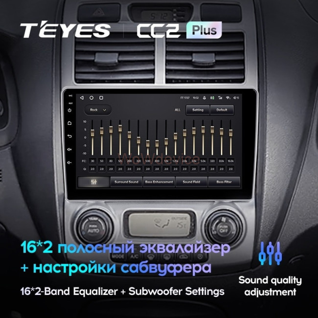 Штатная магнитола Teyes CC2L Plus 1/16 Kia Sportage 2 (2004-2010)