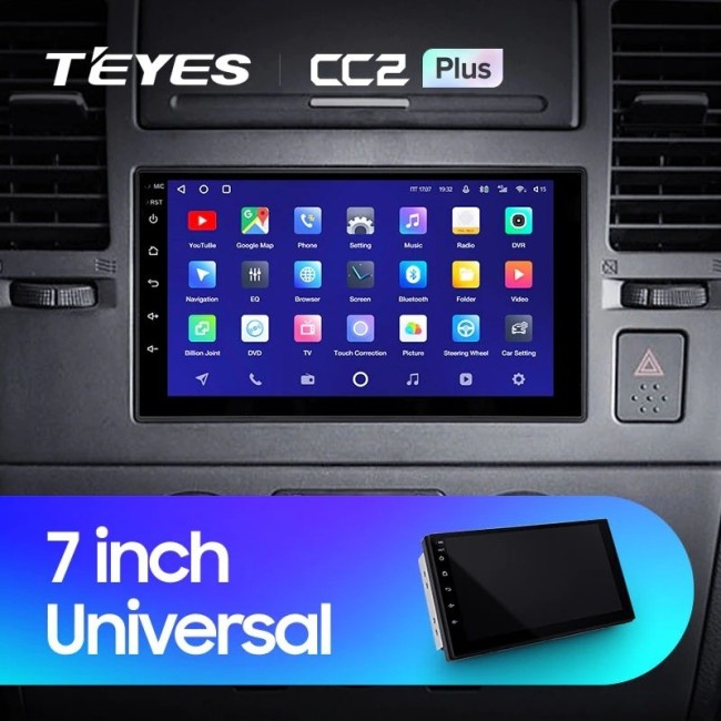 Штатная магнитола Teyes CC2 Plus 4/64 Универсал 7" Штатная магнитола Teyes CC2 Plus 4/64 Универсал 7"