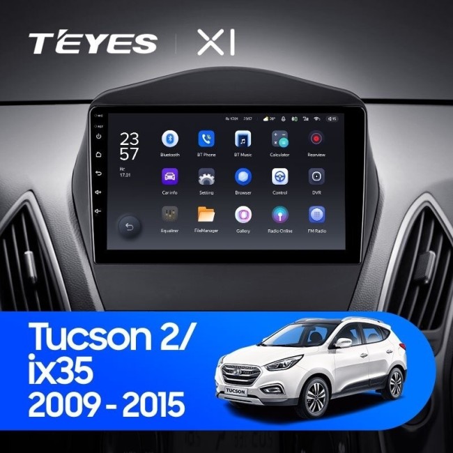 Штатная магнитола Teyes X1 4G 2/32 Hyundai ix35 (2009-2015) (Tucson 2) Тип-C
