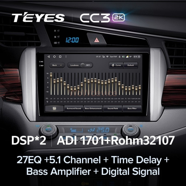 Штатная магнитола Teyes CC3 2K 6/128 Toyota Innova 2 (2015-2022) Левый руль