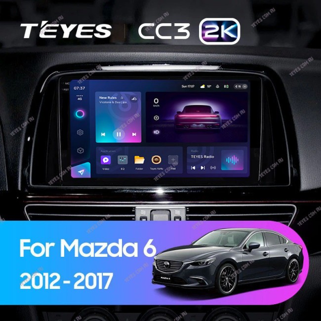 Штатная магнитола Teyes CC3 2K 4/64 Mazda 6 GL GJ (2012-2017) Тип-A