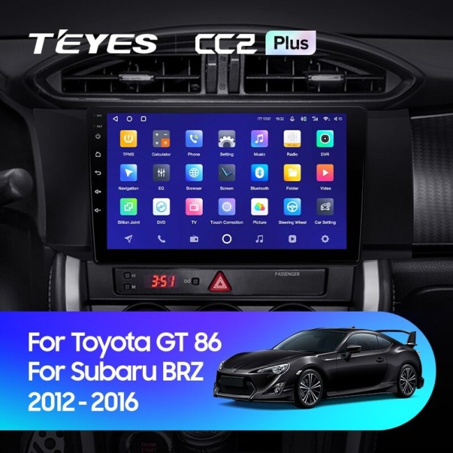 Штатная магнитола Teyes CC2 Plus 6/128 Subaru BRZ (2012-2016)
