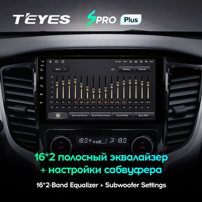 Штатная магнитола Teyes SPRO Plus 3/32 Mitsubishi L200 5 (2015-2019) климат контроль F2 Штатная магнитола Teyes SPRO Plus 3/32 Mitsubishi L200 5 (2015-2019) климат контроль F2