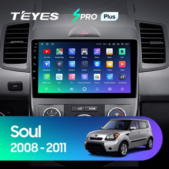Штатная магнитола Teyes SPRO Plus 6/128 Kia Soul 1 (2008-2014)