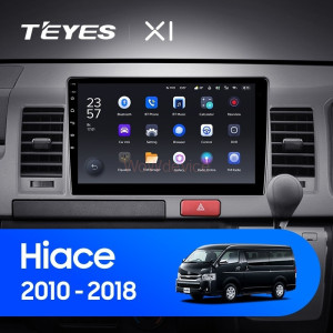 Штатная магнитола Teyes X1 4G 2/32 Toyota Hiace H200 (2010-2018) Правый руль