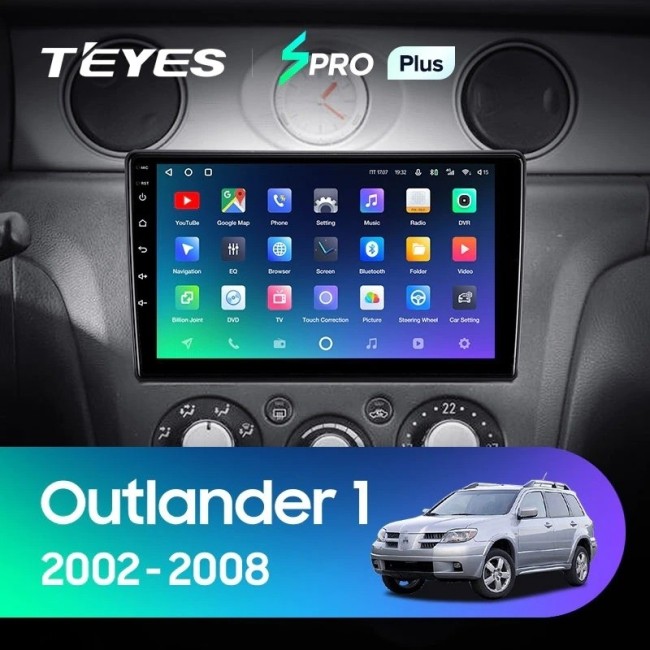 Штатная магнитола Teyes SPRO Plus 6/128 Mitsubishi Outlander 1 (2002-2008) Тип-В