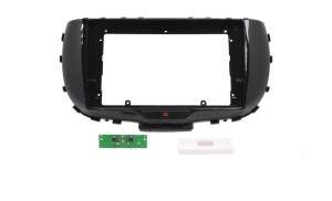 Рамка магнитолы 9.0" (цв.Глянцевый Черный) для KIA Soul 2019+